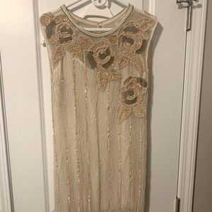 Vintage 100% Silk Flapper Style Dress